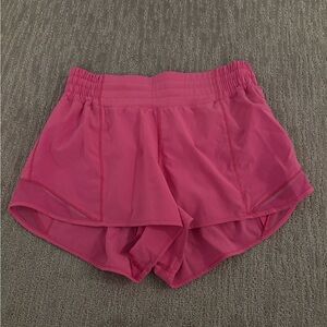 Lululemon Sonic Pink Hotty Hot Shorts High Rise 2.5 inch inseam